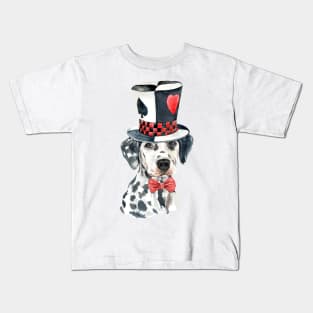 Dapper Tophat Dalmatian Kids T-Shirt